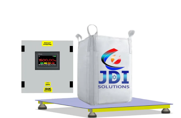 Balança de plataforma JDI com indicador de pesagem e big bag