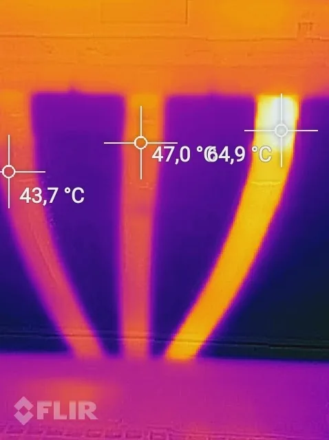 Termograma de conexões elétricas