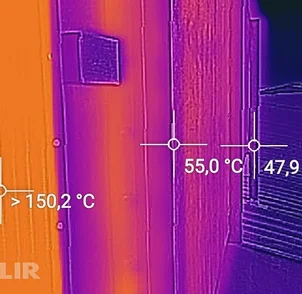 Termograma de painel elétrico industrial
